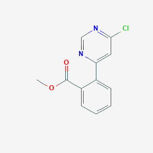 molecular formula C12H9ClN2O2 B8714220 Methyl 2-(6-chloropyrimidin-4-yl)benzoate 