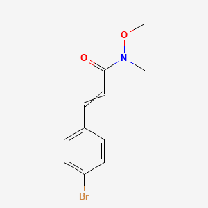 molecular formula C11H12BrNO2 B8714240 3-(4-Bromophenyl)-N-methoxy-N-methylprop-2-enamide CAS No. 652978-38-6