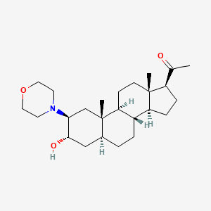 molecular formula C25H41NO3 B8714263 3-alpha-Hydroxy-2-beta-morpholino-5-alpha-pregnan-20-one CAS No. 53-40-7
