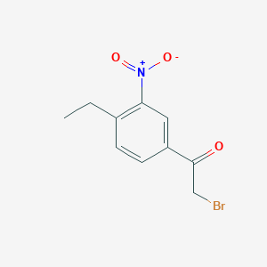 molecular formula C10H10BrNO3 B8714275 2-Bromo-1-(4-ethyl-3-nitrophenyl)ethanone 