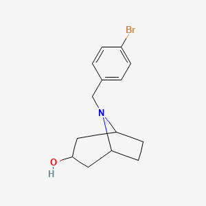 molecular formula C14H18BrNO B8714282 8-(4-Bromobenzyl)-8-aza-bicyclo[3.2.1]octan-3-ol 