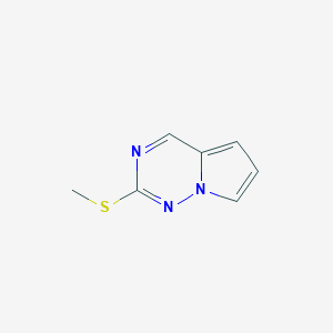 molecular formula C7H7N3S B8714340 2-(Methylsulfanyl)pyrrolo[2,1-f][1,2,4]triazine CAS No. 1233093-58-7