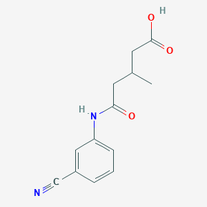 molecular formula C13H14N2O3 B8714374 5-(3-Cyanophenylamino)-3-methyl-5-oxopentanoic acid 