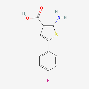 molecular formula C11H8FNO2S B8714404 2-Amino-5-(4-fluorophenyl)thiophene-3-carboxylic acid CAS No. 61019-22-5