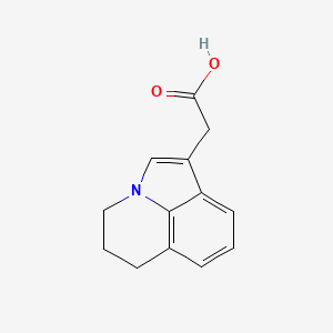 molecular formula C13H13NO2 B8714415 2-(5,6-Dihydro-4H-pyrrolo[3,2,1-ij]quinolin-1-yl)acetic acid 
