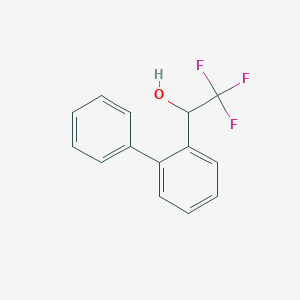 molecular formula C14H11F3O B8714445 2-Phenyl-alpha-(trifluoromethyl)benzyl Alcohol 