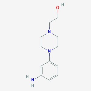 1-Piperazineethanol, 4-(3-aminophenyl)-
