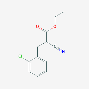 molecular formula C12H12ClNO2 B8714488 Ethyl 3-(2-chlorophenyl)-2-cyanopropanoate 