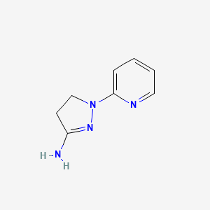 molecular formula C8H10N4 B8714521 3-Amino-1-(2-pyridyl)-2-pyrazoline 