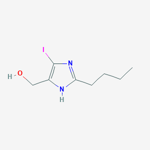 molecular formula C8H13IN2O B8714533 2-n-Butyl-5-hydroxymethyl-4-iodoimidazole 