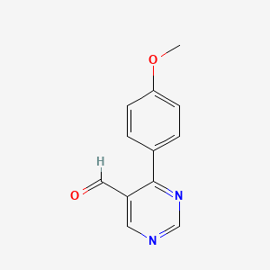 molecular formula C12H10N2O2 B8714544 4-(4-Methoxyphenyl)pyrimidine-5-carbaldehyde 