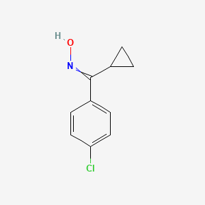 molecular formula C10H10ClNO B8714551 N-[(4-chlorophenyl)-cyclopropylmethylidene]hydroxylamine 