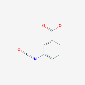 molecular formula C10H9NO3 B8714582 3-Isocyanato-4-methyl-benzoic acid methyl ester 