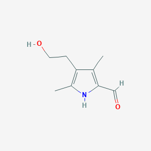 molecular formula C9H13NO2 B8714586 4-(2-Hydroxyethyl)-3,5-dimethyl-1h-pyrrole-2-carbaldehyde CAS No. 324570-81-2