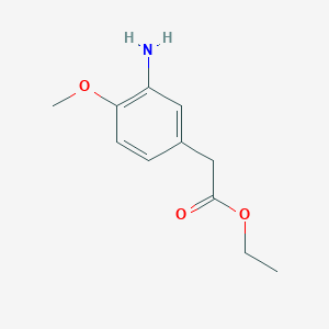 molecular formula C11H15NO3 B8714603 3-Amino-4-methoxyphenylacetic acid ethyl ester CAS No. 400648-58-0