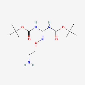 molecular formula C13H26N4O5 B8714617 Aminoethoxy-di-boc-guanidine hydrochloride CAS No. 226569-29-5