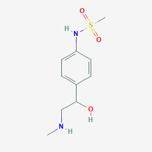 molecular formula C10H16N2O3S B8714659 2-Hydroxy-N-methyl-2-(4-methanesulphonamidophenyl)ethylamine CAS No. 53023-73-7