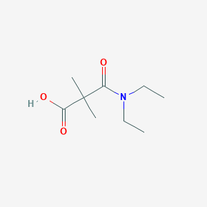 molecular formula C9H17NO3 B8714675 3-(Diethylamino)-2,2-dimethyl-3-oxopropionic acid 