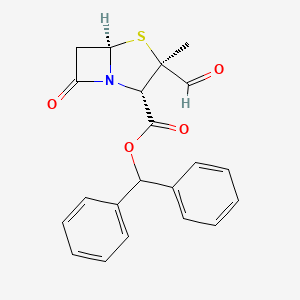 molecular formula C21H19NO4S B8714696 diphenylmethyl (2S,3R,5R)-3-formyl-3-methyl-7-oxo-4-thia-1-azabicyclo[3.2.0]heptane-2-carboxylate 