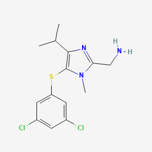 B8714703 2-Aminomethyl-5-(3,5-dichlorophenylthio)-4-isopropyl-1-methylimidazole CAS No. 178979-56-1