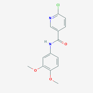 molecular formula C14H13ClN2O3 B8714708 6-Chloro-N-(3,4-dimethoxyphenyl)pyridine-3-carboxamide CAS No. 925580-10-5