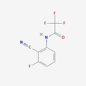 molecular formula C9H4F4N2O B8714746 N-(2-Cyano-3-fluorophenyl)-2,2,2-trifluoroacetamide CAS No. 190011-97-3