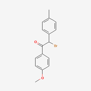 molecular formula C16H15BrO2 B8714758 2-Bromo-1-(4-methoxyphenyl)-2-(p-tolyl)ethanone 