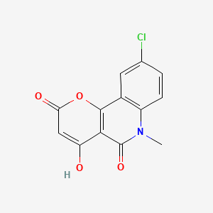 molecular formula C13H8ClNO4 B8714792 9-chloro-4-hydroxy-6-methyl-2H-pyrano[3,2-c]quinoline-2,5(6H)-dione 