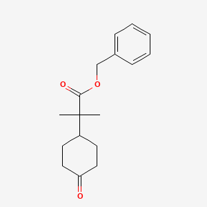 molecular formula C17H22O3 B8714795 Benzyl 2-methyl-2-(4-oxocyclohexyl)propanoate 