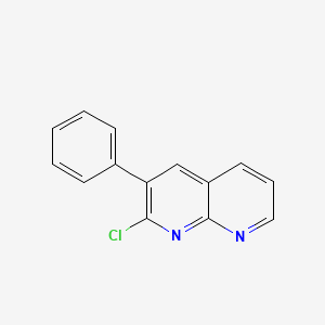 molecular formula C14H9ClN2 B8714812 2-chloro-3-phenyl-1,8-Naphthyridine 
