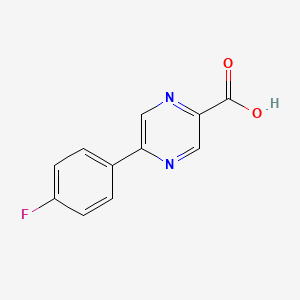 molecular formula C11H7FN2O2 B8714836 5-(4-Fluorophenyl)pyrazine-2-carboxylic acid CAS No. 652979-82-3