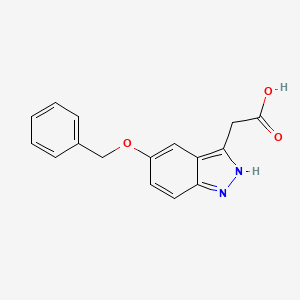 molecular formula C16H14N2O3 B8714871 (5-Benzyloxy-1H-indazol-3-yl)-acetic acid 