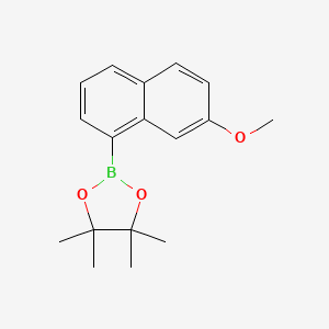 molecular formula C17H21BO3 B8714874 2-(7-Methoxynaphthalen-1-yl)-4,4,5,5-tetramethyl-[1,3,2]dioxaborolane 