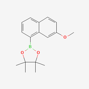 molecular formula C17H21BO3 B8714874 2-(7-Methoxynaphthalen-1-yl)-4,4,5,5-tetramethyl-1,3,2-dioxaborolane 