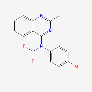 molecular formula C17H15F2N3O B8714983 N-(Difluoromethyl)-N-(4-methoxyphenyl)-2-methylquinazolin-4-amine CAS No. 827031-77-6