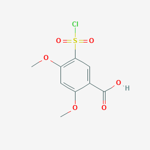 molecular formula C9H9ClO6S B8715004 5-Chlorosulfonyl-2,4-dimethoxybenzoic acid 