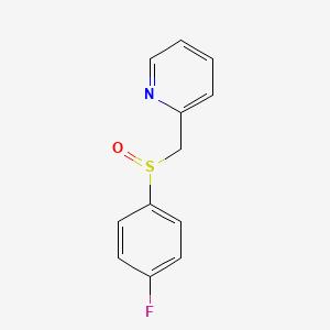 molecular formula C12H10FNOS B8715056 2-[(4-Fluorobenzene-1-sulfinyl)methyl]pyridine CAS No. 81851-07-2