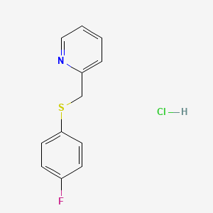molecular formula C12H11ClFNS B8715073 2-(((4-Fluorophenyl)thio)methyl)pyridine, hydrochloride CAS No. 81851-08-3