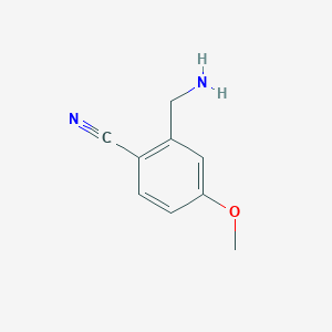 molecular formula C9H10N2O B8715083 2-Cyano-5-methoxybenzylamine 
