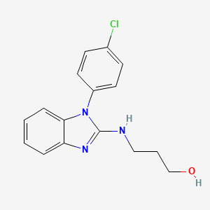 3-{[1-(4-Chlorophenyl)-1H-benzimidazol-2-yl]amino}propan-1-ol