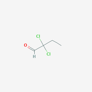 molecular formula C4H6Cl2O B8715161 2,2-Dichlorobutanal CAS No. 23454-01-5