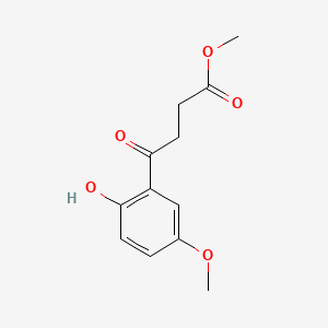 B8715177 Propionic acid, 3-(6-hydroxy-m-anisoyl)-, methyl ester CAS No. 59701-66-5