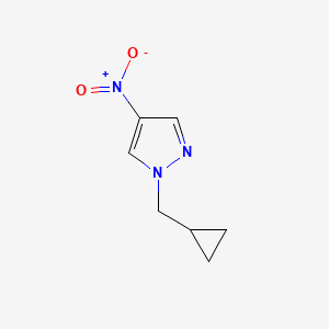 molecular formula C7H9N3O2 B8715215 1-(Cyclopropylmethyl)-4-nitro-1H-pyrazole 