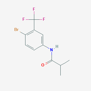 molecular formula C11H11BrF3NO B8715221 N-[4-bromo-3-(trifluoromethyl)phenyl]-2-methylpropanamide CAS No. 40787-97-1