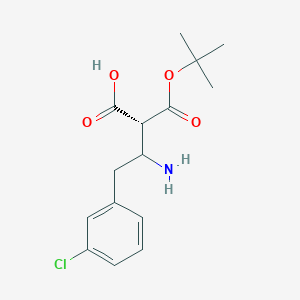 molecular formula C15H20ClNO4 B8715240 (2R)-3-amino-4-(3-chlorophenyl)-2-[(2-methylpropan-2-yl)oxycarbonyl]butanoic acid 