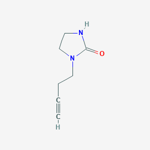 molecular formula C7H10N2O B8715270 1-But-3-ynyl-imidazolidin-2-one 