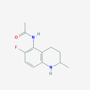 molecular formula C12H15FN2O B8715290 N-(6-Fluoro-2-methyl-1,2,3,4-tetrahydroquinolin-5-yl)acetamide CAS No. 77483-90-0