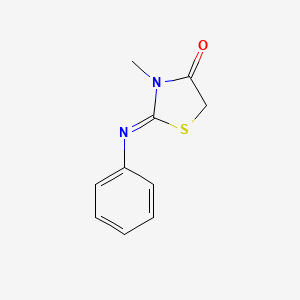 molecular formula C10H10N2OS B8715293 3-Methyl-2-phenylimino-thiazolidin-4-one 