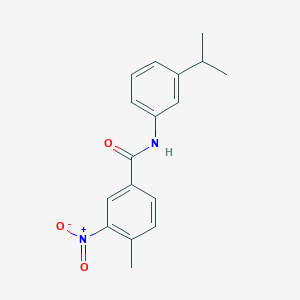 molecular formula C17H18N2O3 B8715312 N-(3-isopropyl-phenyl)-4-methyl-3-nitro-benzamide 