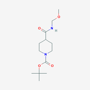 molecular formula C13H24N2O4 B8715348 4-(Methoxymethylcarbamoyl)piperidine-1-carboxylic acid tert-butyl ester 